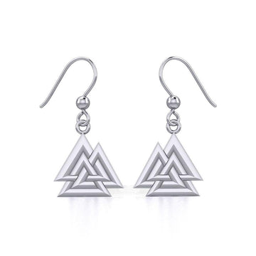 Sterling Silver Viking Valknut Earrings Jewelry TER1910 - Jewelry
